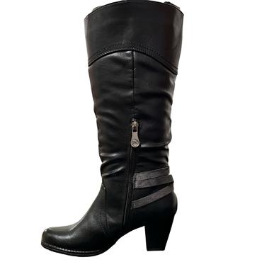 ZANNI LDS STRAP ZIP 3/4 BOOT - BLACK